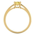 thumbnail image 4 of Clara Pucci 14K Yellow Gold 1ct Yellow Solitaire Ring for Women, 4 of 7