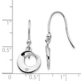 thumbnail image 3 of 925 Sterling Silver Diamond Shepherd Hook Dangle Earrings Drop, 3 of 7