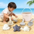 thumbnail image 3 of LWVITH 8-Piece Beach Toys Set with Bucket, Colorful Sand Castle Molds & Shovels for Kids, Plastic Outdoor Play Kit for Sandbox & Garden, Summer Fun Travel, Birthday Gift for Toddlers, 3 of 8