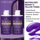 thumbnail image 3 of 2025 Purple Shampoo and Conditioner Set - Sulfate Free - for Silver Blonde Platinum Hair - Removes Yellow & Brass tones - Grey Highlighted Hair - Nour, 3 of 5