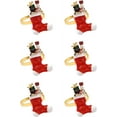 thumbnail image 1 of 6PCS Christmas Napkin Rings,Golden Christmas Napkin Holders for Table Decoration Napkin Rings for Holiday Table Decoration, 1 of 4