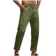 thumbnail image 1 of Puntoco Pantalones casuales de longitud completa para hombre, pantalones casuales sólidos a la moda con bolsillos, botones, cremallera y cintura elástica, pantalones largos, 1 of 4