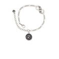 thumbnail image 2 of Delight Jewelry Silvertone Antiqued Round Seal - Initial - Z - Silver-tone Paw Infinity Link Chain Bracelet, 6"+2" Extender, 2 of 3