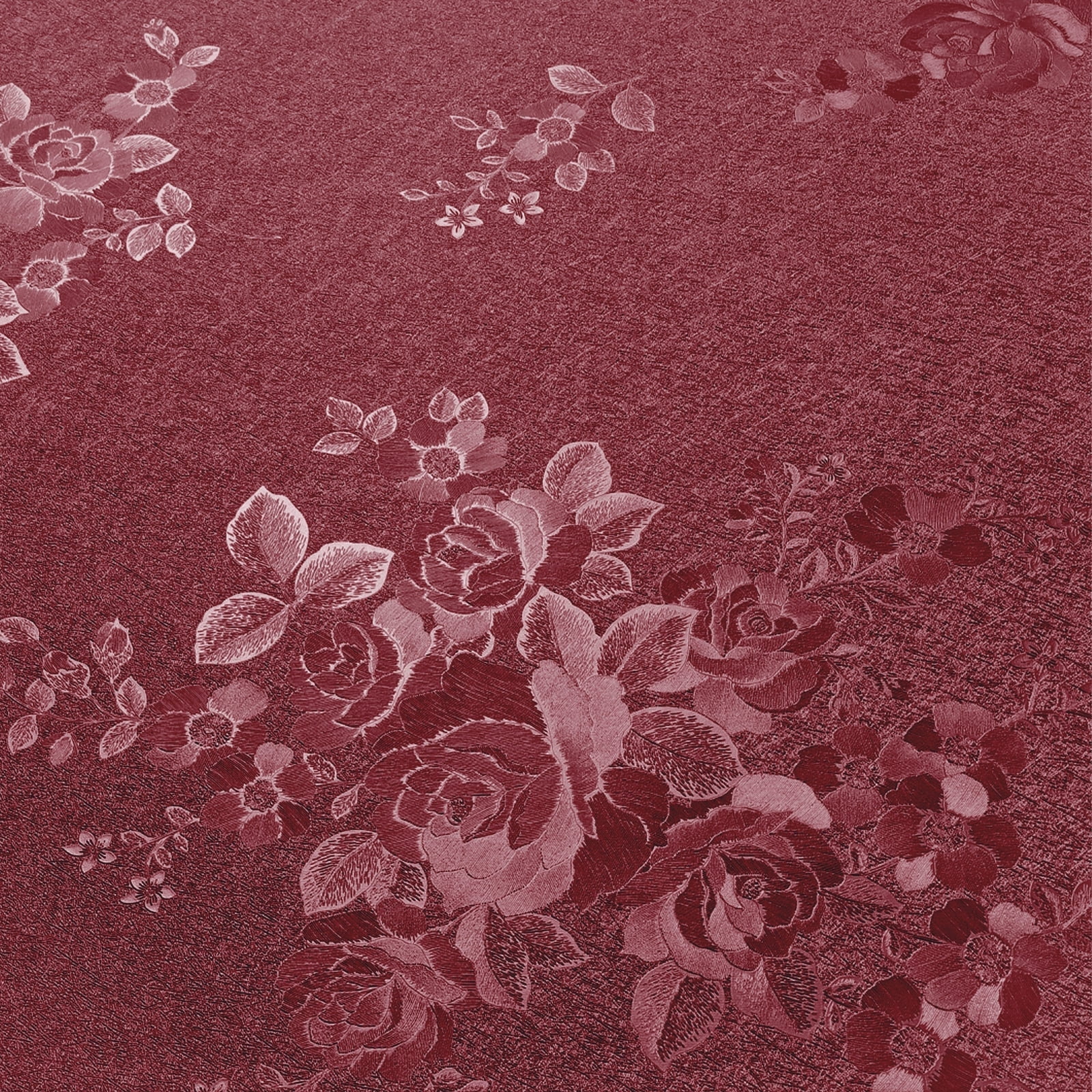 VEELIKE Dark Red Wallpaper Peel and Stick Textured Vintage Maroon Flower Wallpaper for Bedroom Bathroom 15.7''x118'' Self Adhesive Removable Waterproof Vinyl Red Contact Paper for Cabinets Drawers