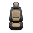 thumbnail image 3 of WAASOSCON Car Seat Cover Full Set, Leather Car Seat Cover, Car Seat Cushion, Nappa Leather Seat Covers Car Seat Front Rear Seat Covers Set of 5 Car Interior Accessories Protector Fit Most Cars, 3 of 9