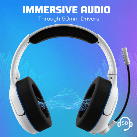 PDP AIRLITE Pro Wireless Gaming Headset for PS5, PS4 - Frost White