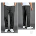 thumbnail image 4 of HOOMEUMY Men's Work Pants Zipper Button Athletic Pants Solid Color Outdoor Straight Leg Workout Trousers with Pockets (Dark Gray,M), 4 of 5