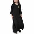 thumbnail image 6 of Zwiiyzr (8-17 Years) Kids Girls Muslim Dresses Long Sleeve Round Neck Color Block Dress Black, 6 of 7