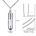 thumbnail image 2 of tredstone Pendentif Souvenir Mantra Bouddhiste en Acier Inoxydable Collier Urne Commémorative 11 mm, 2 of 9