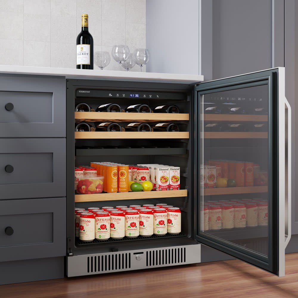 Edgestar Cwb8421dz 24" Wide 14 Bottle Capacity And 79 Can Capacity Wine And Beverage