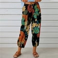 thumbnail image 2 of 2025 Women High Waist Pants Casual Pants for Women for Work Drawstring Capri Pants with Women Pants Casual Straight Pockets Wide Leg Cropped Sweat Pants Women Casual, 2 of 8