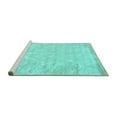 thumbnail image 2 of Ahgly Company Machine Washable Indoor Rectangle Trellis Turquoise Blue Modern Area Rugs, 5' x 8', 2 of 4