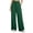 Army Green, variant on Long Pants for Women Fashion Fringe Drawstring Smocked High Waist Pants Straight Wide Leg pockets Pants