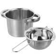 thumbnail image 4 of HLONK Ensemble de Deux Casseroles en Acier Inoxydable pour Faire Fondre - 60 Caractères, 4 of 7