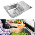 thumbnail image 1 of Kitchen Sink, Rust Proof Stainless Steel Kitchen Sink Top Mount  for Restaurant, 1 of 7