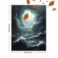 thumbnail image 3 of Qisvanset 12x16 Inch 2D Flat Framed Canvas Art, Serene Rain Cloud Minimalist Abstract Stormy Home Office Wall Decor, 3 of 5