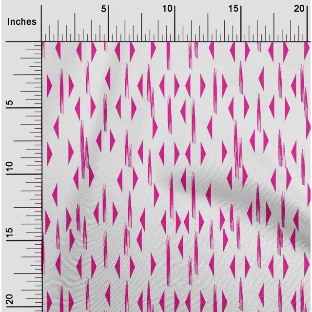 oneOone Cotton Poplin Fabric Triangle Ikat Decor Fabric Printed BTY 56 Inch Wide