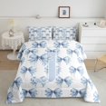 thumbnail image 2 of Feelyou Kawaii Monogrammed J Bedding Comforter Set for Teens, Fashion Bowknot Ribbon Twin Comforter Sets, Cute Princess Style Reversible Bedding Set, Super Cozy Room Decor, 2pcs, 2 of 8