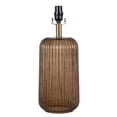 thumbnail image 2 of Mainstays 23 Inch Ribbed Glass Table Lamp with White Shade and Brown Finish, 2 of 5
