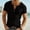 Black, variant on Men's Ribbed Half Zip Henley T-Shirt with Chest Pocket Casual Slim Fit Tee Green XXL