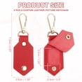 thumbnail image 2 of 4pcs Custom Leather Photo Keychain Personalized Picture Key Chain, Red, 2 of 7