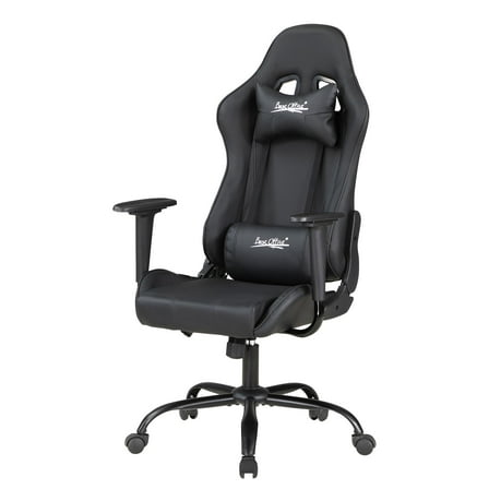 PayLessHere Gaming Chair - Ergonomic w/Lumbar Support & Headrest，Rolling Swivel for PC Gamer (Black)