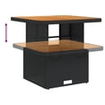 thumbnail image 2 of vidaXL Garden Table Black 80x80x71 cm Poly Rattan and Acacia Wood, 2 of 5