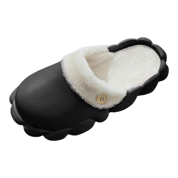 Mens Slippers Winter Couples Plush Slip On House Shoes Waterproof Non Slip Comfortable Casual Indoor Outdoor Warm Men Slippers Size 41