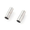 thumbnail image 2 of 2 bag Brass Magnetic Clasps Column Platinum 20x7mm Hole: 6mm 5pcs/bag Brass, 2 of 2