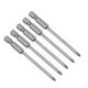 thumbnail image 1 of Ofertas únicas 5Pcs 1/4 pulgada vástago hexagonal 75mm longitud Phillips 3PH1 destornillador magnético broca S2, 1 of 4