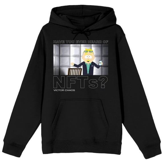 South Park Victor Chaos NFTs Quote Adult Black Graphic Hoodie-XXL