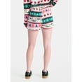 thumbnail image 3 of No Boundaries Pull-On Printed Plush Shorts, 2'' Inseam, Women's, 3 of 5