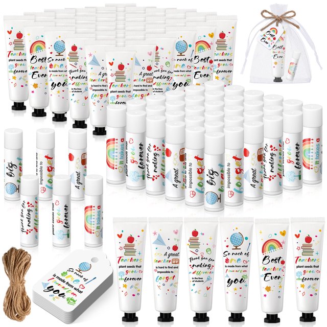 Set de crema de manos y bálsamo labial Dimsile Teacher Appreciation, 48 piezas