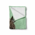thumbnail image 2 of Donkey Soft Flannel Fleece Blanket, Illustrated Portrait of a Donkey with Luxuriant Forelock Hipster Style Mule Mascot, Cozy Plush for Indoor and Outdoor Use, 50" x 70", Multicolor, by Ambesonne, 2 of 6