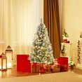 thumbnail image 3 of Patiojoy 5FT Pre-lit Artificial Christmas Tree Pre-decorated Hinged Xmas Tree with 450 Branch Tips 200 LED Lights 8 Light Modes, 3 of 10
