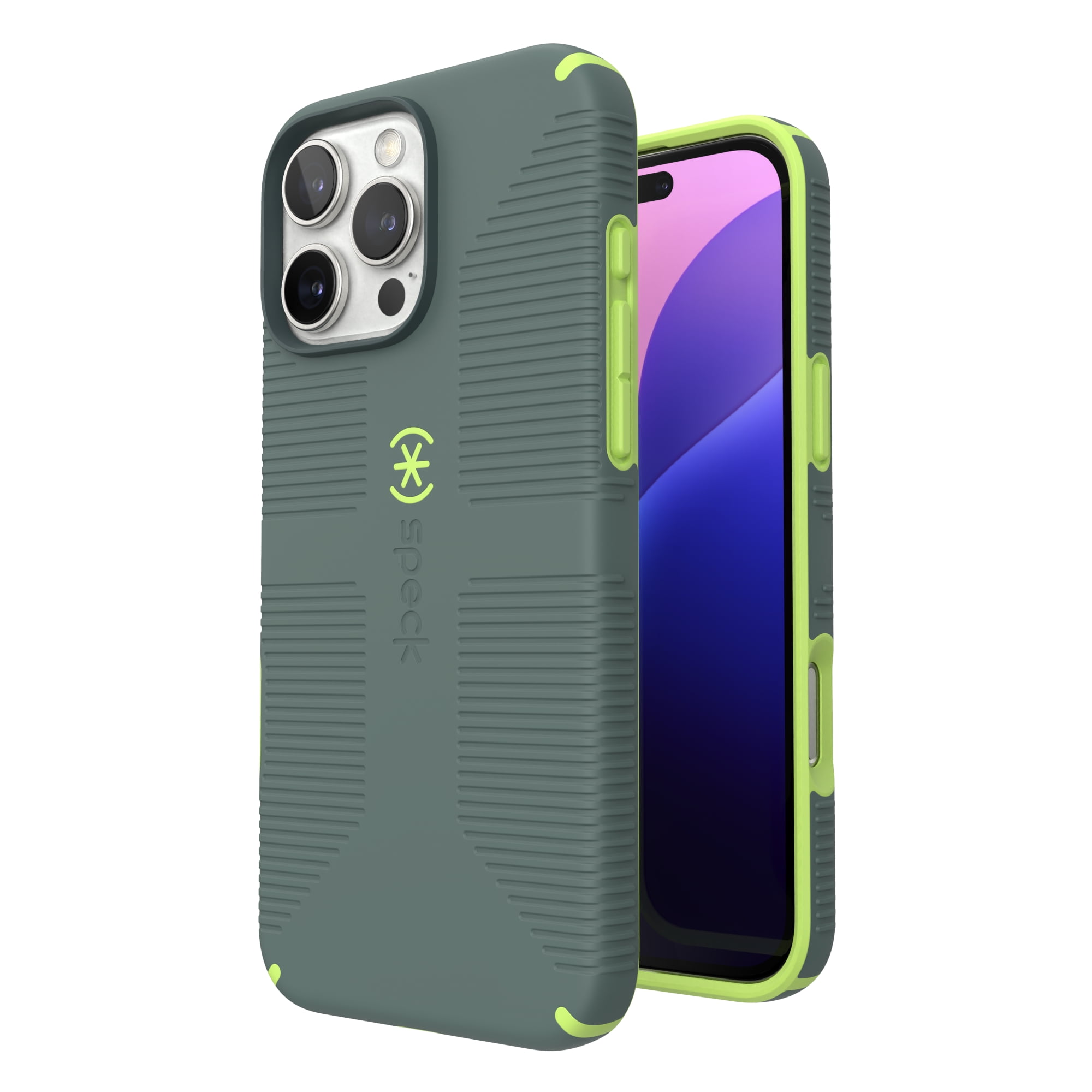 iPhone 16 Pro Max CandyShell Grip with MagSafe in Neo Drab and Glow Green