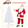 thumbnail image 2 of Gymax 6 FT Pre-Lit Artificial Christmas Tree White Hinged Xmas Tree w/ 383 Snow-Flocked Tips, 2 of 10