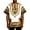 Gold, variant on FEIFLY Tshirts Men T-Shirt Featuring African Print Unisex Crewneck Tee For Everyday Wear Soft Fabric Comfortable Fit Versatile Casual Tops Birthday T-Shirts