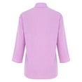 thumbnail image 6 of Girls Cardigan Spring And Summer Simple Solid Color Lapel Three Quarter Sleeve Buttons Cotton And Tops Blouse Cardigan Jacket, 6 of 7