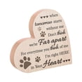 thumbnail image 4 of Placa conmemorativa en forma de corazón para mascotas de madera Patrón de huellas Pérdida de simpatía de mascotas Regalo Duelo Regalos conmemorativos Yuyangstore placa conmemorativa, 4 of 8