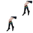 thumbnail image 4 of Sonducket Cómodos calcetines hasta la rodilla para niñas - Diseñados para usar Calcetines de tubo medio de punto suaves y transpirables para Negro Negro Talla única 2Conjunto, 4 of 6