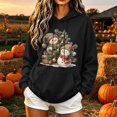 thumbnail image 2 of Zynoxe Womens Ugly Christmas Sweatshirt Adjustable Drawstring Hooded Sweatshirt Casual Long Sleeve Pullover Hoodie Fashionable Print Sweatshirt for Women with Kangaroo Pocket S, 2 of 6