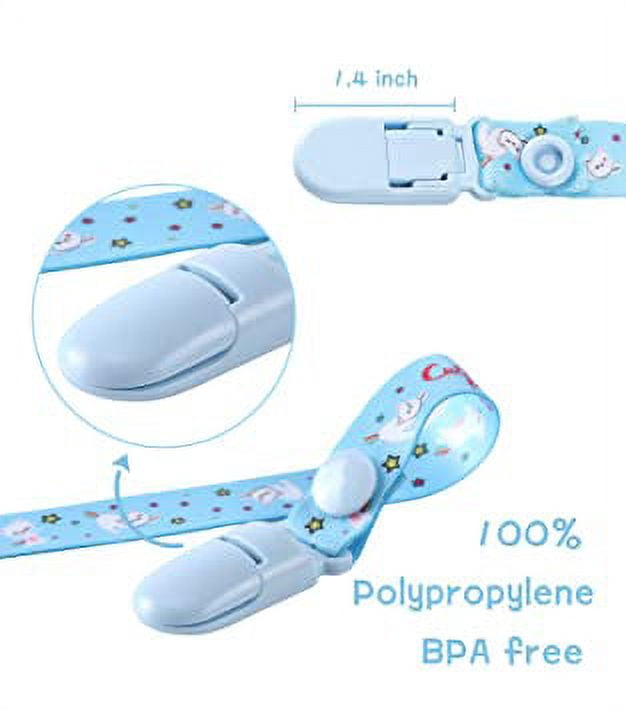 CutiePlusU Adult Pacifier Clip 3 Pack-Animal Paradise (Unicorns, Rainbow Cats and Giraffes)