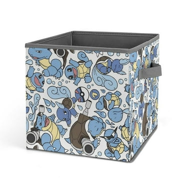 Pokemen Anime Cartoon Cube Storage Bins for Shelves, Storage Cubes Organizer Bins - 11 Inch Foldable Bins, Fabric Dual Handles Box, Closet Shelf Baskets