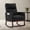 Black, variant on SAETSFEG Rocking Chair Nursery, Comfortable Upholstered Glider Rocker Chairs Indoor for Adults, Mid-Century Modern Nursing Accent Rockers for Living Room, Bedroom, LightGray