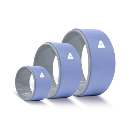 TRAKK Yoga/Fitness Wheel (3-Pack), Back Roller for Muscle Relaxation, Stretching Back for Pain Relief, Back Pain, Massages, Cracking and Popping, Multifunctional Yoga Wheel Back Wheel- Purple/Silver
