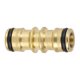 thumbnail image 5 of Kenally Conectores de manguera de jardín, 2 uds., conector doble, adaptador de latón, convertidor rápido de grifo de agua Type3 Kenally TO000122-00, 5 of 6