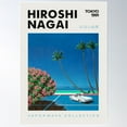 thumbnail image 2 of Hiroshi Nagai Poster Art Beach Car Vintage Vaporwave Collection Poster Wall Art, Modern Wall Decor For Living Room Bedroom, 8x12 UNFRAMED, 2 of 3