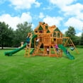 Gorilla Playsets Big Backyard Cedar Playground Swing Set with Solar