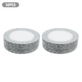 thumbnail image 5 of 50Pcs Silver Charger Plates Bulk, 13" Antique Charger Plates Set with Embossed Rim Reusable Serving Round Plate for Wedding Party Event Tableware (White Background with Silver Rim), 5 of 17